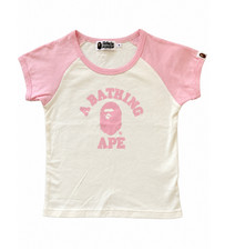 A BATHNIG APE Ladies' COLLEGE RAGLAN CROPPED TEE 1M30209316 /Japan picture