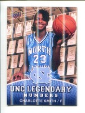 2010-11 UD North Carolina Basketball 3D Legendary Numbers LN-24 Charlotte Smith picture