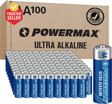 100-Count Double AA Batteries, Ultra Long Lasting Alkaline Battery for Home and picture