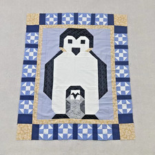 Handmade Penguins Baby Quilt Top 51*44