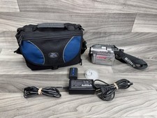 SONY HANDYCAM DCR-DVD301 DIGITAL VIDEO CAMCORDER CAMERA BUNDLE CASE BATTERY picture