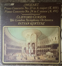 Mozart Piano Concerto No.23 No.24 Curzon/Kertesz London CS 6580 1968 Vinyl EX picture