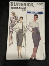 Butterick Ronnie Heller Sewing Pattern 5871 Size 8-10-12 Vintage 1987 Uncut New picture