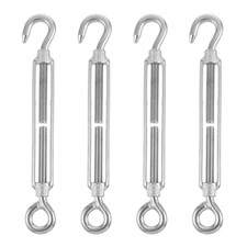4 Pcs M10 Turnbuckle, 3/8 Inch Thread Stainless Steel Turnbuckle Hook & Eye picture