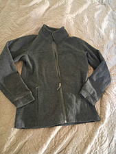 Columbia Women’s Gray Full Zip Fleece Jacket Pockets Logo Size M picture