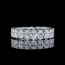 4.00ctw Oval Lab Grown Diamond Full Eternity Wedding Band 14K White Gold VVS2 E picture