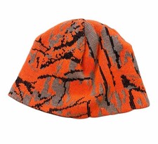 Vintage 90s Yupoong Beanie Hunting Camo Orange Camouflage Made in USA Acrylic picture