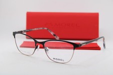 NEW MOREL JUNE 3 SP09 STEEL BLACK BROWN GREY GOLD AUTHENTIC EYEGLASSES 53-17 picture