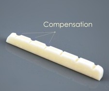 GeetarGizmos 40mm COMPENSATED BONE Nut for FENDER MINI Guitar - Replacement picture