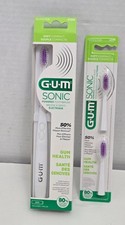 Sunstar G•U•M GUM Sonic Battery Powered Toothbrush Soft Compact & Refills picture