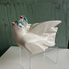 Vtg McCoy Pottery 2 Doves Planter Bird Flower Pot picture