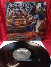 MALIGNANCY -  INHUMAN GROTESQUERIES LP - Mortician Nile Disgorge Deaden Lividity picture
