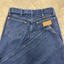 Wrangler 1013MWZ Slim Cowboy Cut Jeans Dark Blue Distressed Farm Worn 28x30 picture