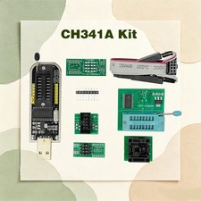 CH341A USB Programmer Set w/SOIC8 Clip & 1.8V Adapter for 24/25 Series Flash picture