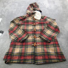THE GREAT. Jacket Womens 1 Multicolor Plaid Toggle Hooded Sherpa Lined Warm picture