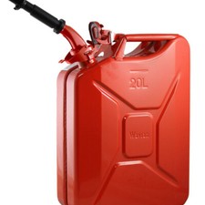 Wavian 3009 USA Leak-Proof Steel Jerry Gas Can Spout 20 Liter w/ Nozzle Red picture