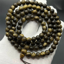 8mm*108 Genuine Dalakan Agarwood Bracelets Aloewood Malas Meditation Prayer Bead picture
