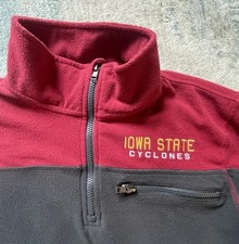 Iowa State Cyclones Colosseum 1/4 Zip Fleece Pullover Men’s S Pockets Red Gray picture