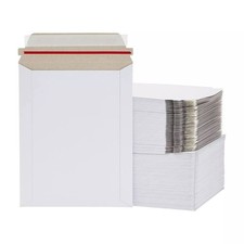 100-400 White Rigid Photo Document Mailers Flat Cardboard Envelope 28 pt picture