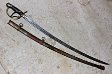 RARE ISSUED 1865 J.F AMES MFC CO CHICOPEE US CIVIL WAR SABER SWORD & SCABBARD picture