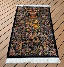 High Quality Silk Rug Wall Hanging Pictorial Persiann’ Silk Rug Carpet 3x5 Ft picture