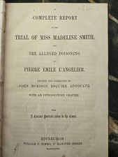 Trial of Miss Madeline Smith for Alleged Poisoning of L'Angelier, 1857 hardcover picture