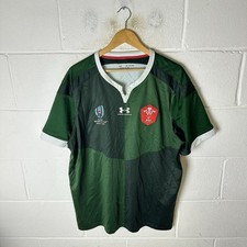 Wales Rugby Shirt Mens 2XL Green Under Armour 2019/20 Away Kit Japan World Cup* picture
