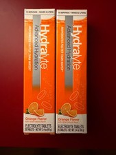 Hydralyte Electrolyte Tablets Orange 2-Pack Lot 40ct Hydration Recovery BB 11/26 picture
