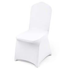 Uimoso 100PCS White Stretch Spandex Chair Covers for Wedding Parties and Dining picture