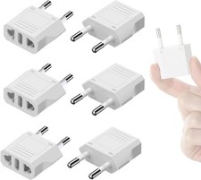 3 or 6pc European Travel Plug Adapter Us to Europe Plug Adapter Outlet Converter picture