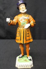 Antique Dresden Porcelain YEOMAN OF THE GUARD Beefeater Figurine 10 1/2