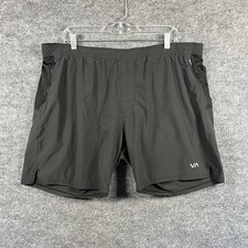 RVCA 7” Liner Shorts Mens XL Black Yogger Workout Gym Athletic Running Stretch picture