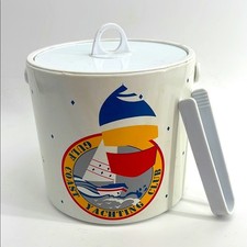 Vintage MCM Gulf Coast Yachting Club insulated barware handle ice bucket picture