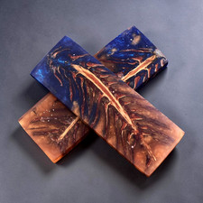 Custom Made Stabilized Pine Cones Resin Pair Scales For Knife Making Handle 2952 picture