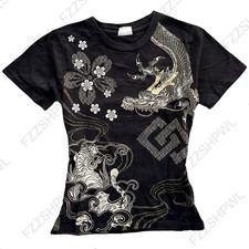 Womens Gothic Stripe Shirt S-L Y2K Emo edgy  alt Grunge Lace Trim Baby Tee Top picture