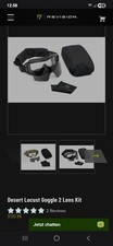 Revision US Military Desert Locust Black Goggles w/ Clear & Dark Lens picture