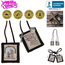 Elegant Brown Wool Scapular with Crucifix - Unique Gift for Faithful Protection picture