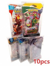 (x10) Pokemon Protective Clear Case for Sleeved Booster Packs w/ Removable Film picture