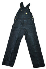 CARHARTT US 102776 R01 32 x 32 Black Canvas Duck Double Knee Carpenter Overalls picture
