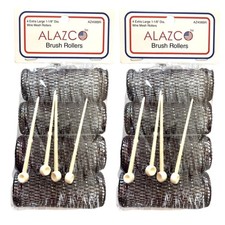 ALAZCO 8 pc Vintage Style Hair Rollers XLarge BRUSH ROLLERS & 8 8 XL picture