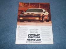 1985 Pontiac Trans Am Firebird Vintage Ad 