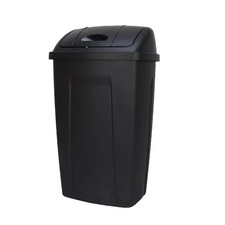 Mainstays Kitchen Trash Can, 13 Gallon Plastic Garbage Bin with Swing Top Lid picture