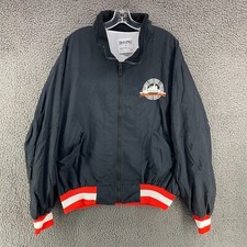 VTG RARE Detroit Compuware Ambassadors OHL Hockey Jacket XXL Made in USA Black picture