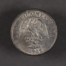 1902 Zs Z Mexico Silver 10 Centavos picture