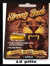 (12) Strong Back Natural Booster for Men Stamina 12 Gold caps picture