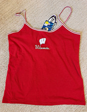 Gurnee's Sport Wisconsin Badgers Women's Red/White Tank Top Shirt Size L picture