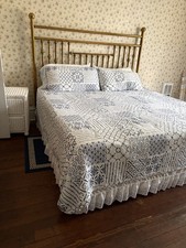 Englander KING Sized Bed Brass Headboard Mattress/Box Spring picture