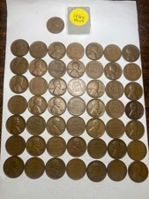 1936-S LINCOLN WHEAT CENT PENNY ROLL, HIGH GRADE, 50 COINS, ALL COINS VF-XF picture