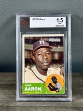 1963 Topps Hank Aaron #390 BVG 1.5 Fair Milwaukee Braves HOF picture
