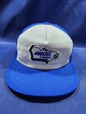 Vintage Anixter Canada Hat Blue/White Trucker Mesh Snapback Cap picture